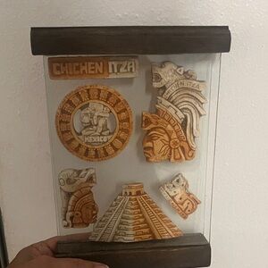 🇲🇽 Chichen Itza Handmade Art Display – Mixed Media Shadow Box